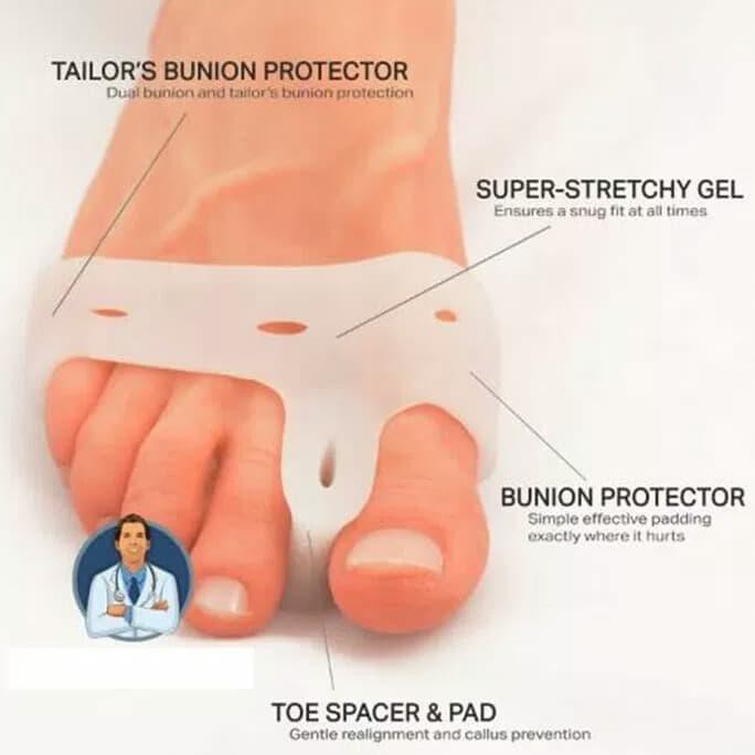 2PCS BIG TOE BUNION SPLINT STRAIGHTENER CORRECTOR HALLUX VALGUS BUNION