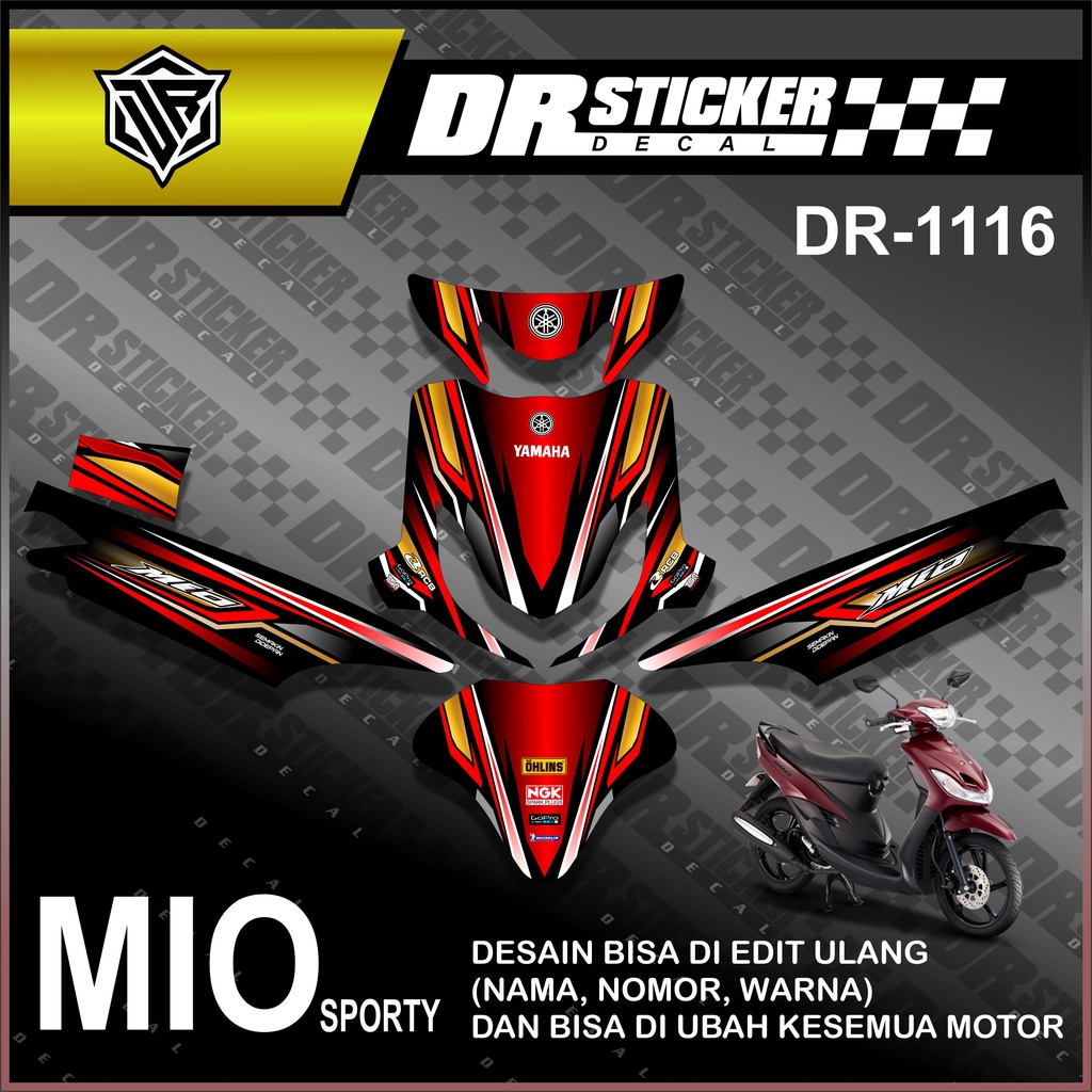 Decal Sticker Mio Sporty Fulbody Decal Mio Sporty Desain Racing Fx
