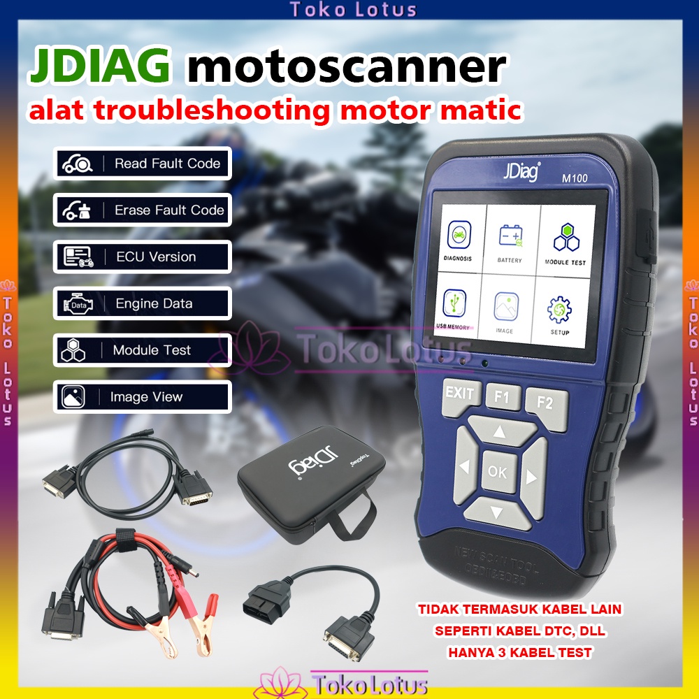 [COD] JDiag m100 Scanner injeksi Scaner Motor Injeksi,OBD2 Diagnosis Kesalahan, DTC, ABS  Motor HONDA YAMAHA &amp; OBD2 diagnosis tool jdiag m100