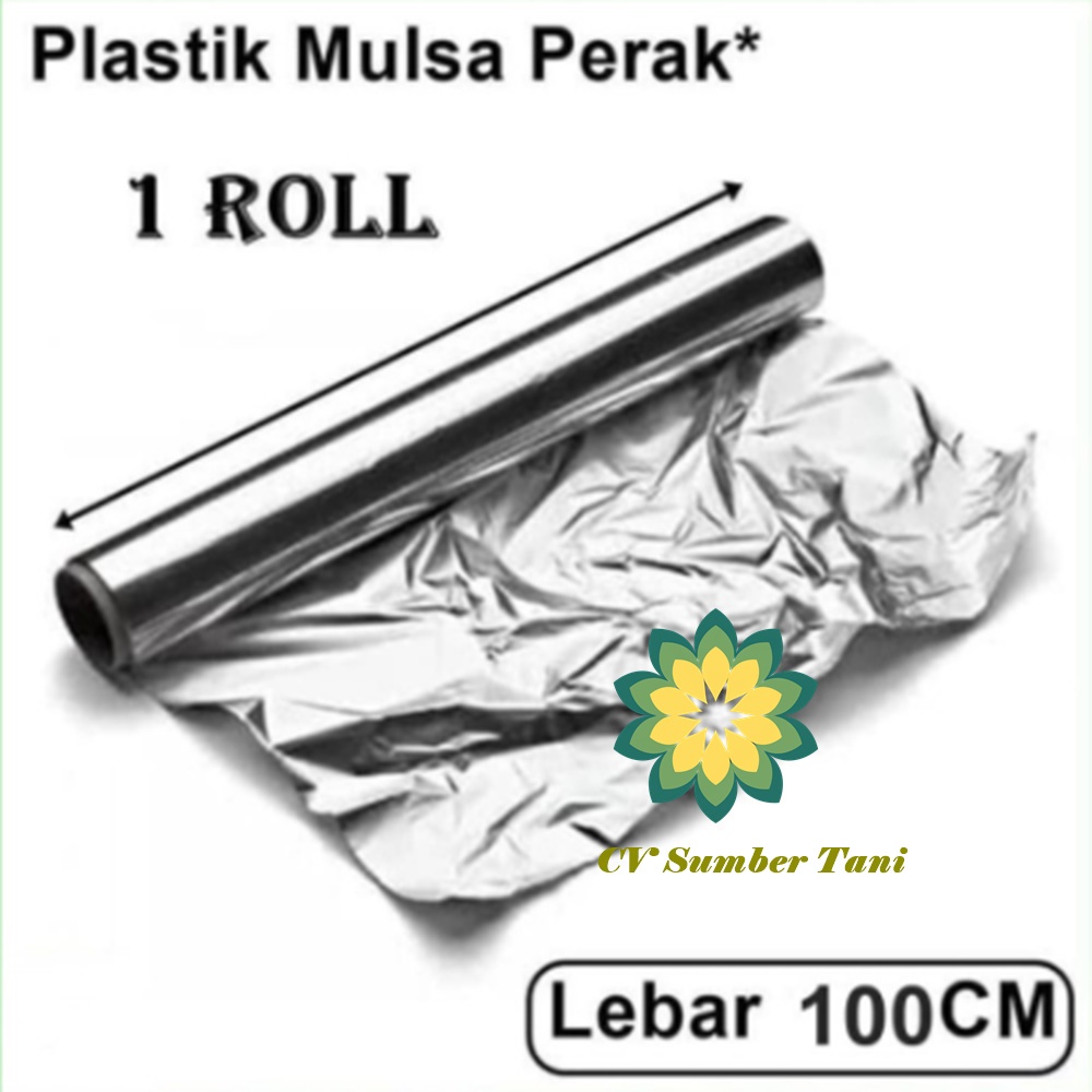 Plastik Mulsa Perak 1 Roll Mulsa Grenjeng Lebar 100 Cm