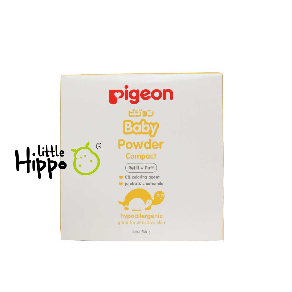 PIGEON Bedak Padat Bayi - Baby Compact Powder Cake Chamomile White 45 Gr - Paraben Free