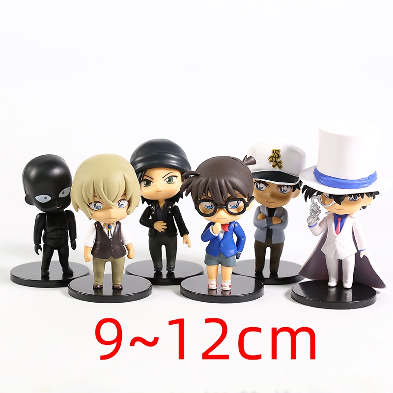 Figure Detektif Conan Edogawa Konan Kaitou Kiddo Hattory Heiki set 6