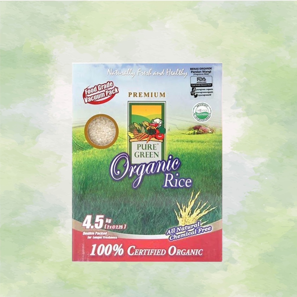 

Puregreen Organic Rice Fragnant / Pandan Wangi 4.5 Kg