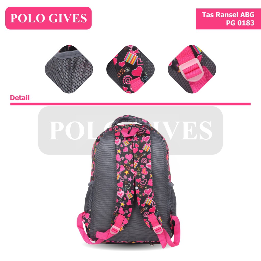 [KLIKTAS] Tas Ransel ABG Sekolah Unisex Import Polo Gives PG 0183 / Backpack / Tas Punggung