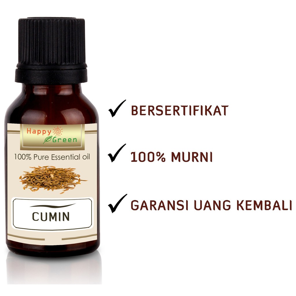 Happy Green Cumin Essential Oil - 100% Minyak Jintan Putih