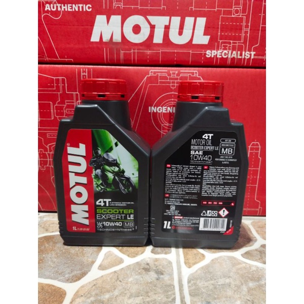 motul scooter expert le 1 liter sae 10-40 100 % original for all matic