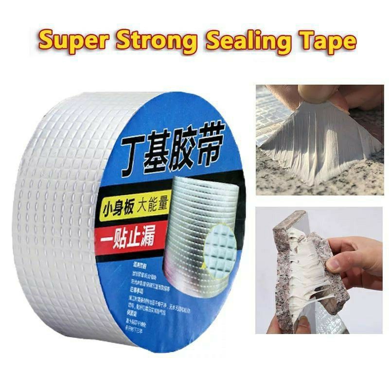 READY 5CM X 5METER Aluminium Foil Butyl Rubber Waterproof Tape / lakban