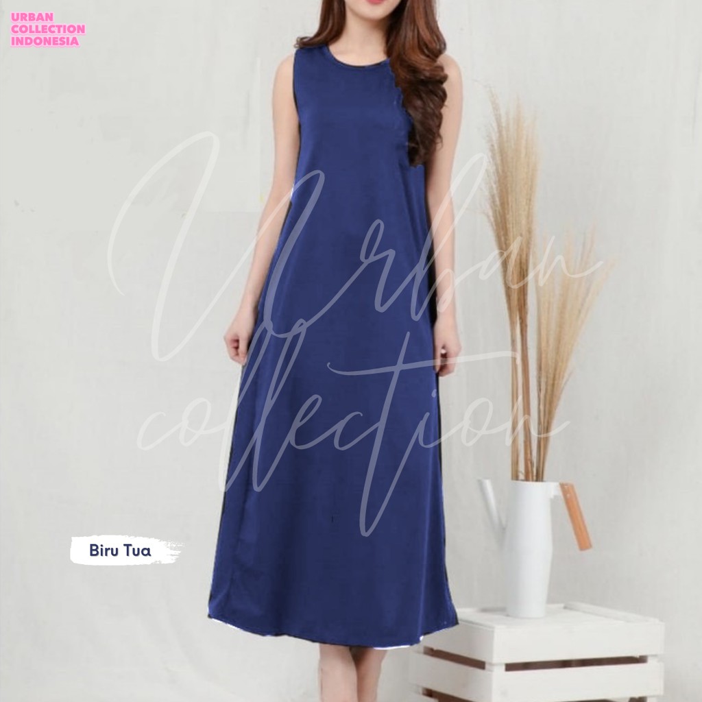 LONG DRESS [ JUMBO ] TANPA LENGAN / LONG DRESS TALI BESAR / DALEMAN LONG DRESS PREMIUM