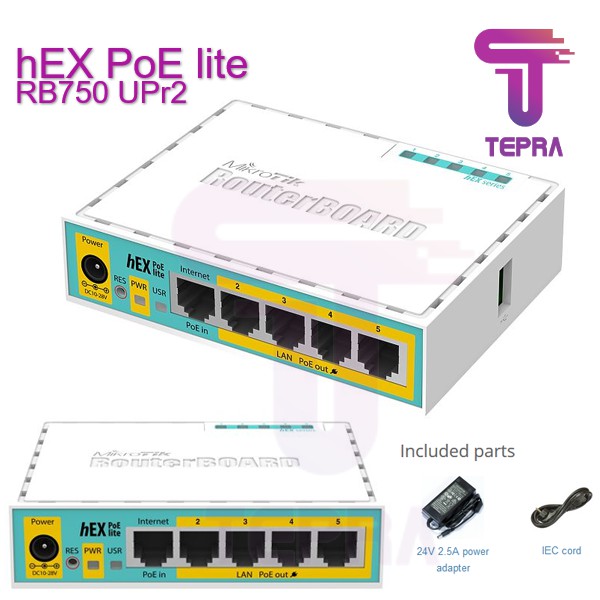 MikroTik hEX PoE lite RB750 UPr2