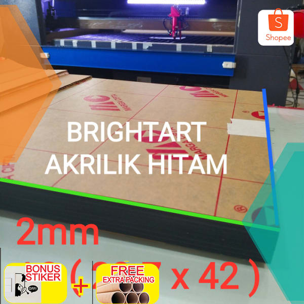 

Akrilik hitam A3 / Acrylic A3 hitam tebal 2mm ( 29.7cm x 42cm ) Keren