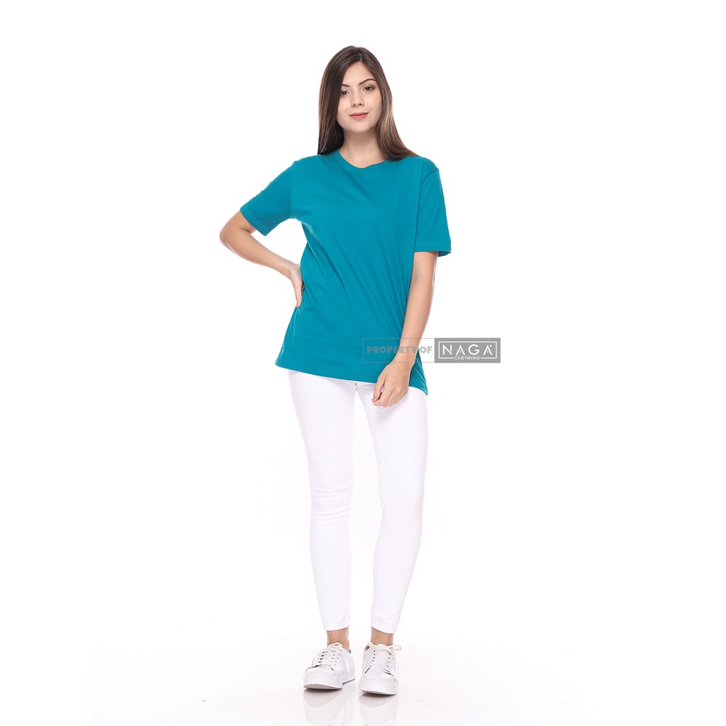 Naga Clothing Baju Kaos  Polos  Hijau  Toska Tua  1000 Cotton 