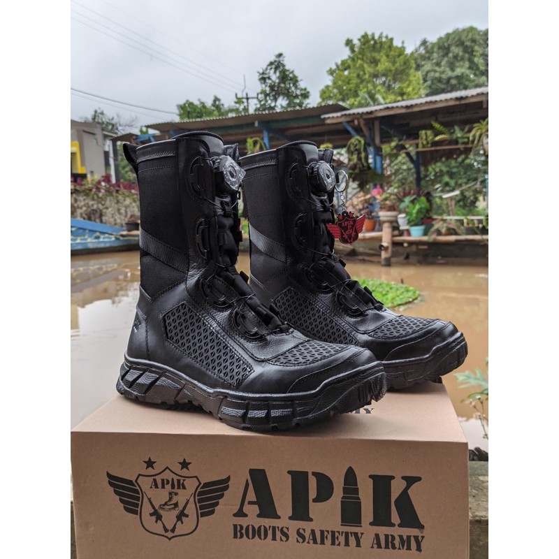 sepatu pdl tni boa replika tali putar mrek apik kulit asli