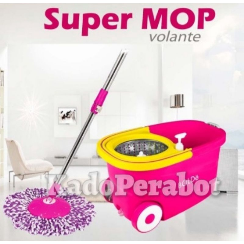 Pel Lantai Putar - Pel Lantai Ember Peras - Super Mop Bolde Volante Roda