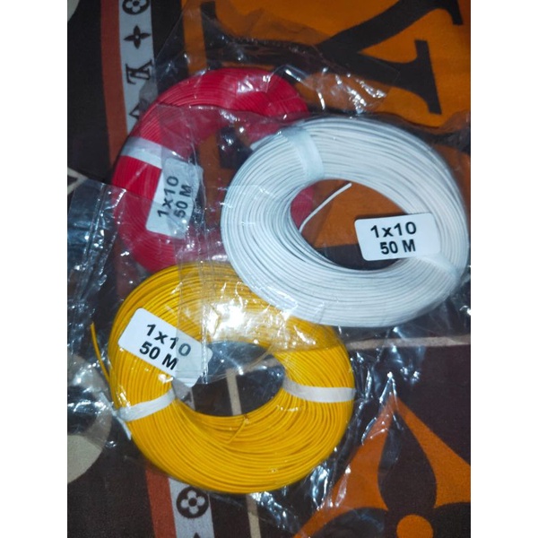 Kabel 1x10 Panjang 50M warna premium