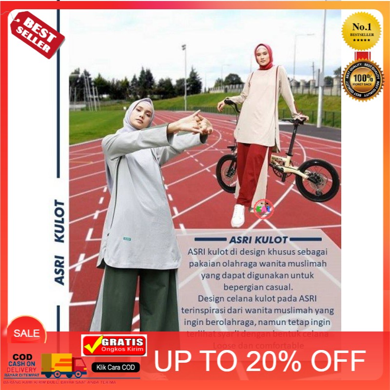 [COD BAYAR DITEMPAT] Asri 014 14  Setelan OlahRaga Wanita Muslim Original Alnita 014 TERMURAH NIBRAS
