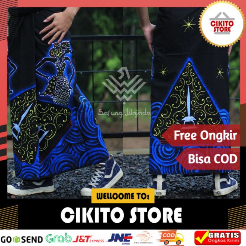 (COD) SARUNG BATIK LUKIS ANIME ONE PIECE NARUTO WAYANG KARTUN ASLI PEKALONGAN MURAH | SARUNG KANG SA