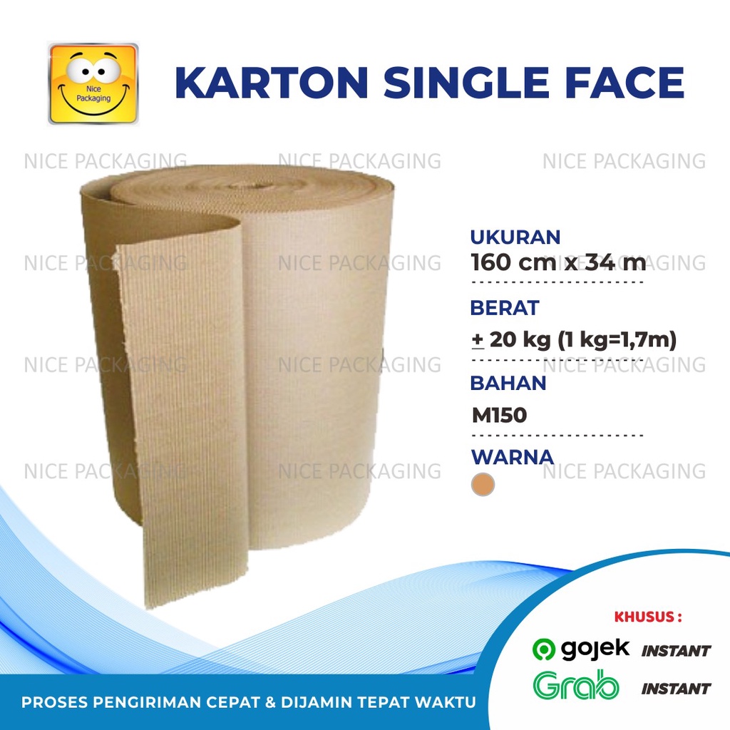 

karton single face / karton single face roll / karton kardus gulung