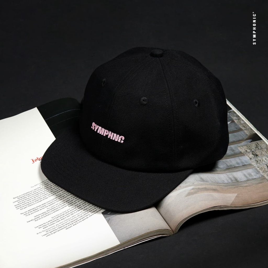 SYMPHONIC/Polo Caps Distro Original/Topi Hitam Distro Glow In The Dark/Topi Hitam