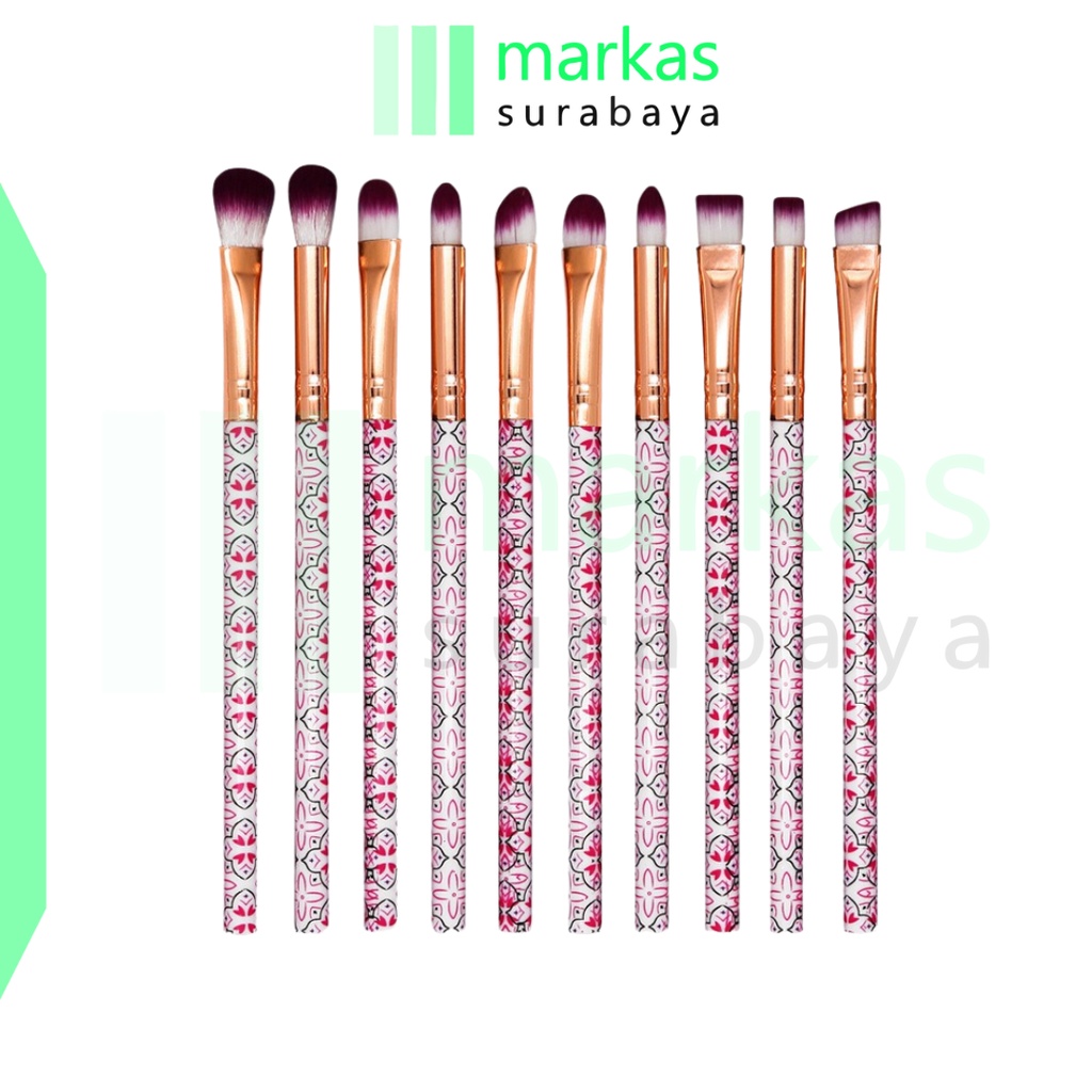 MARKAS Kuas Set B Makeup Brush Make Up Concealer Eyeshadow Foundation Isi 10Pcs/Pack