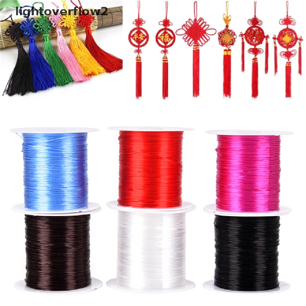 (lightoverflow2) Benang Elastis Kuat Diameter 1MM Untuk Membuat Gelang / Perhiasan DIY