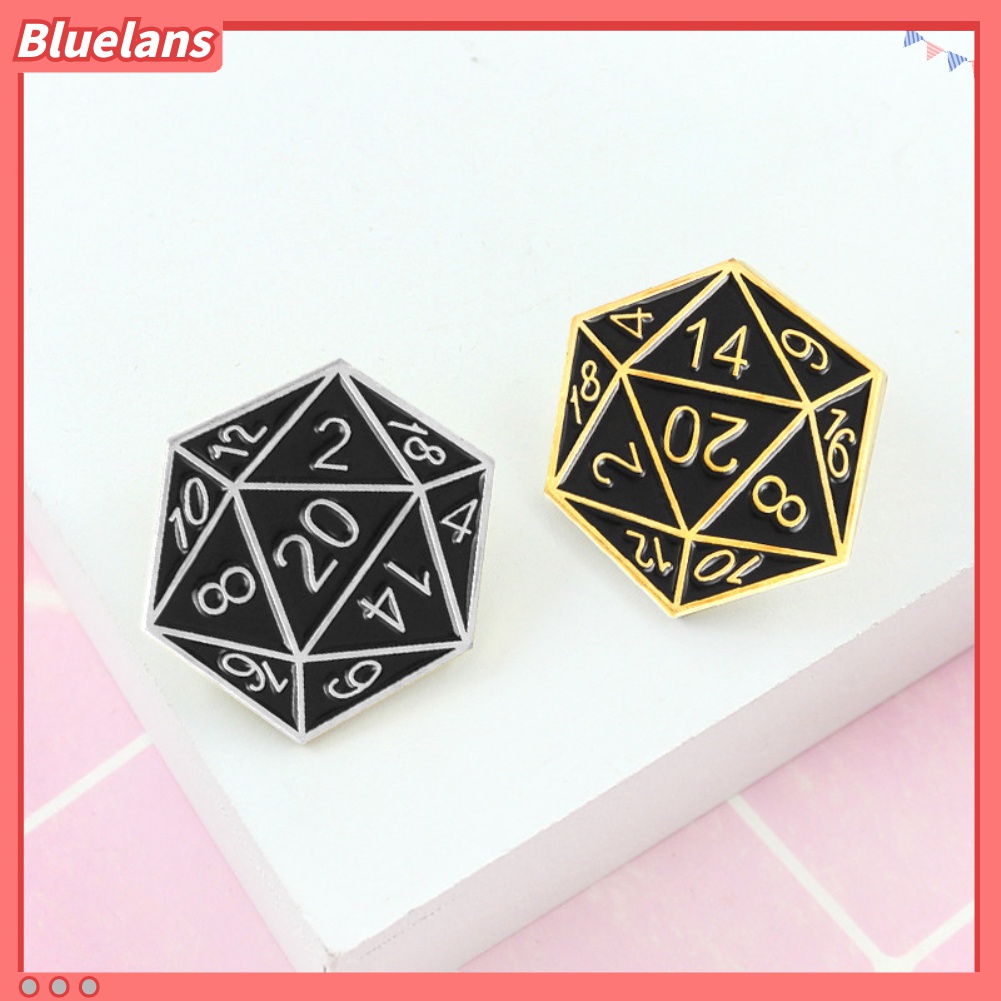 Bros Pin Enamel Bentuk Dadu Untuk Unisex