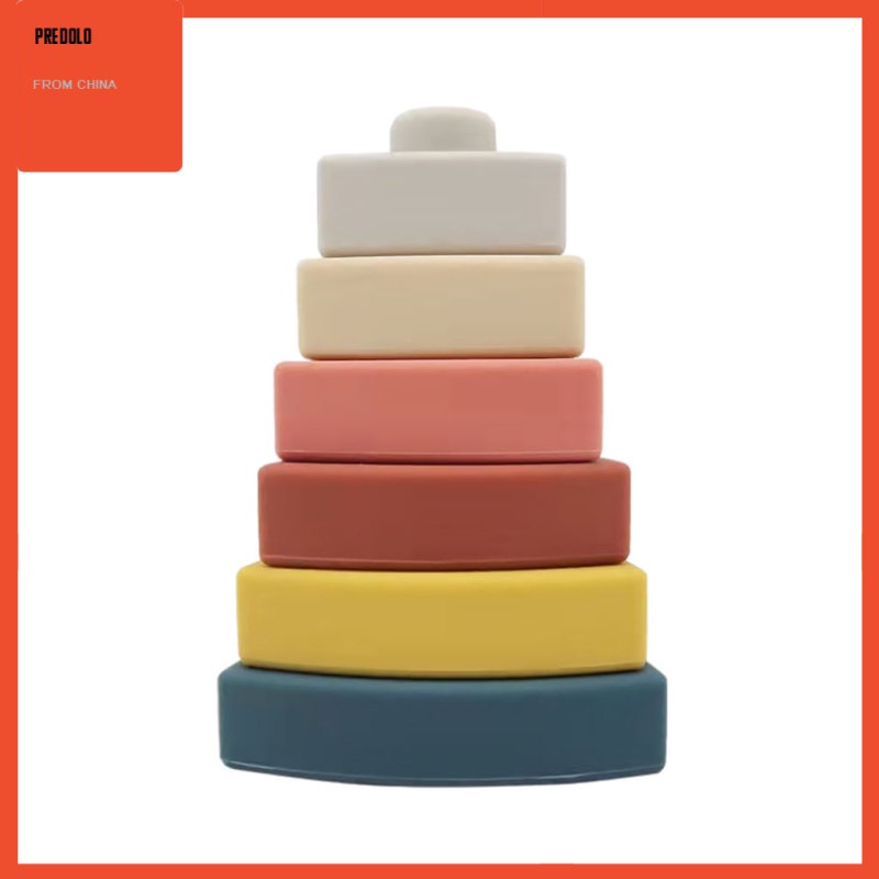 [In Stock] Stacking &amp; Nesting Triangle Toy Soft Stacker 6 pcs Building Stacker