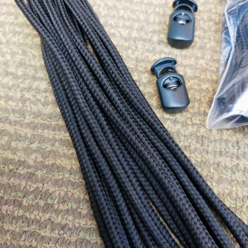 Sepasang Tali Sepatu Bulat Panjang 200Cm 150Cm 120Cm Warna Hitam, Putih, Cream, Cokelat, Tan, Abu Untuk Sepatu Sport, Casual, PDL PDH, Sneakers, Pantofel