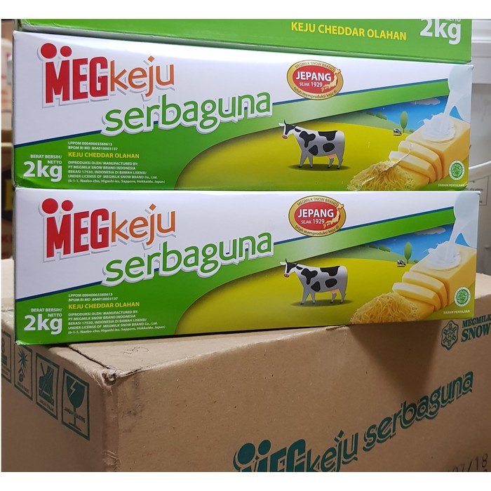 

Keju- Keju Cheddar Meg Serbaguna 2Kg -Keju.