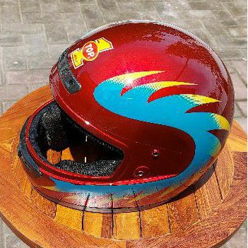 Helm Cakil Jadul Top 1 Merah