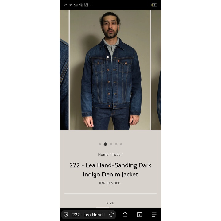 Lea Jacket Original 222.10.29.90 Jaket jeans asli original Lea bukan levi's