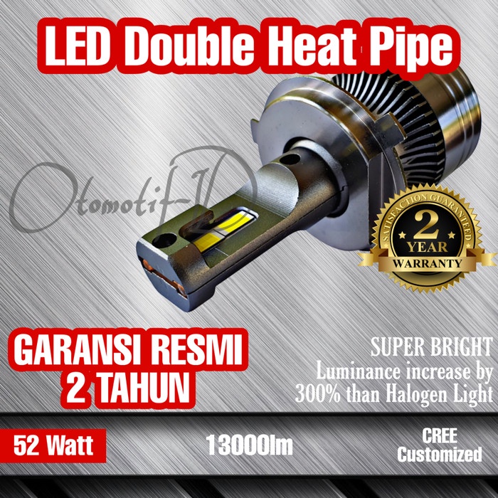 PROMO MURAH Lampu Mobil Led DHP 52 Watt Canbus H4 Double Heat Pipe Super Premium