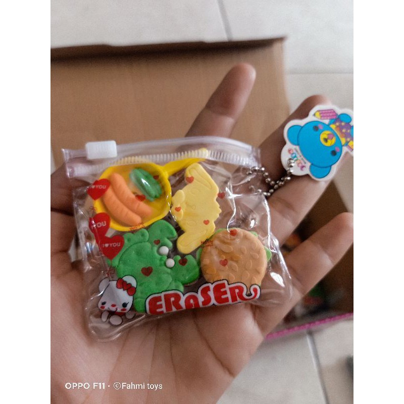 

SET PENGHAPUS KARAKTER / PENGHAPUS GANTUNGAN KUNCI / PENGHAPUS UNIK / PENGHAPUS LUCU / ERASER