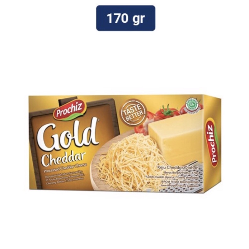 Jual PROCHIZ Gold Keju Cheddar Olahan 160g | Shopee Indonesia