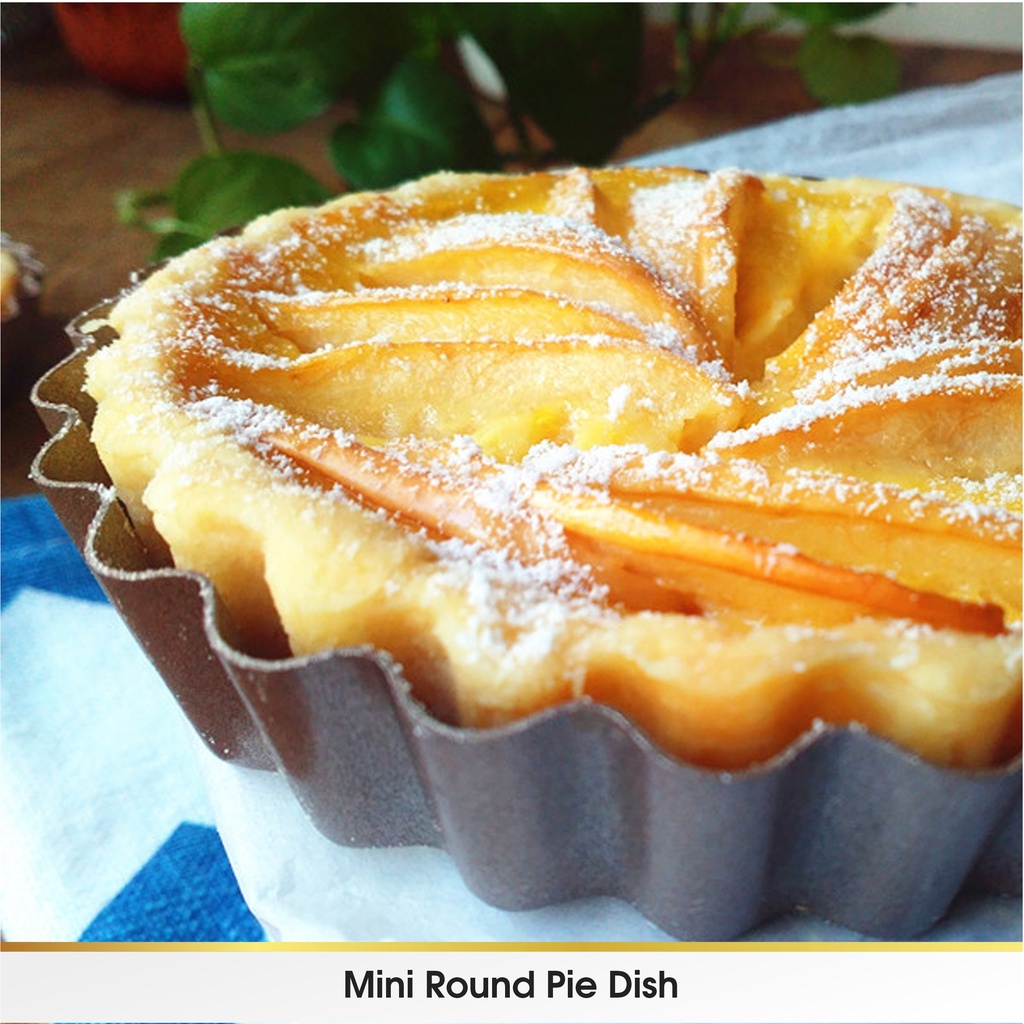 CHEFMADE Loyang Cetakan Kue Pie Pan Susu Buah Mini Kecil Bongkar Pasang Anti Lengket Set