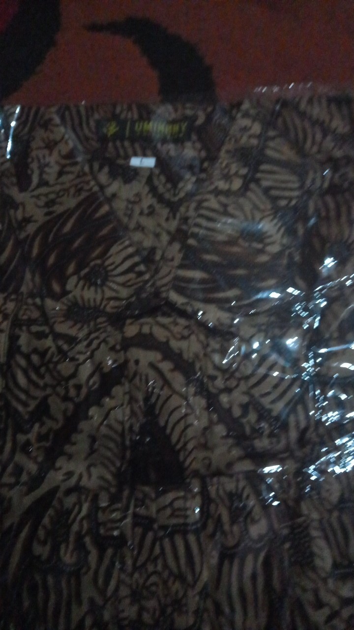 Bswart Batik Hrb026 Kenongo Hem Pendek Padi Pekalongan  M L Xl Batik