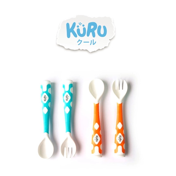 KURU Premium Disposable Bib - Celemek Anak Bayi Sekali Pakai Baby Bibs Apron / KURU Sendok Garpu Makan Bayi Baby Flexi Fun Spoon and Fork Set - SF1 - Sendok Garpu Bayi / Kuru Baby Silicone Sippy Cup Set | Gelas Silicone Bayi + Straw Sedotan