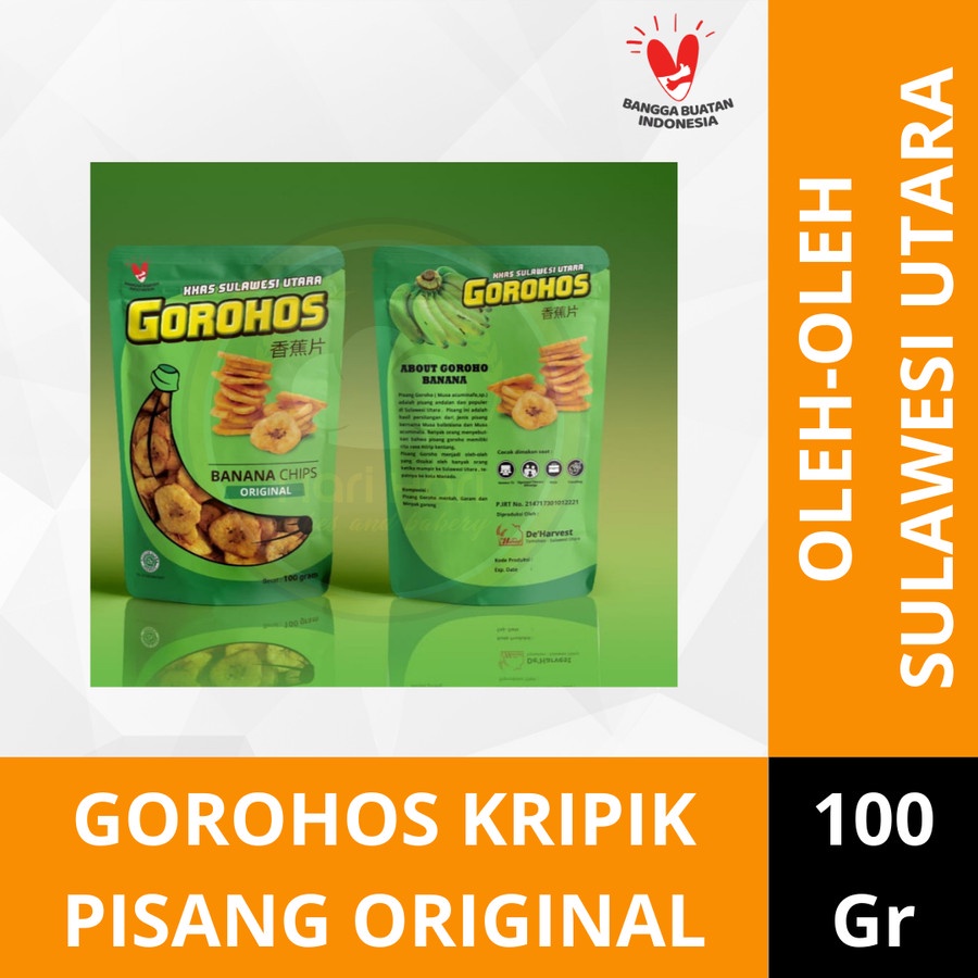 

DE HARVEST GOROHOS KRIPIK PISANG GOROHO ORIGINAL 100G | KHAS TOMOHON