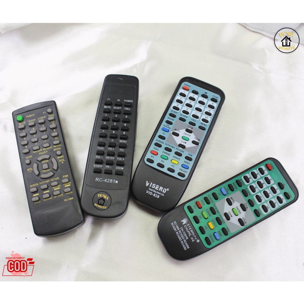 Remot Remote TV Tabung Slim Flat AKARI series tanpa setting