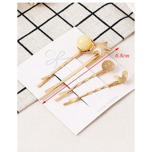 LRC Jepit Rambut Fashion Starfish Hairpin Set Y6169X