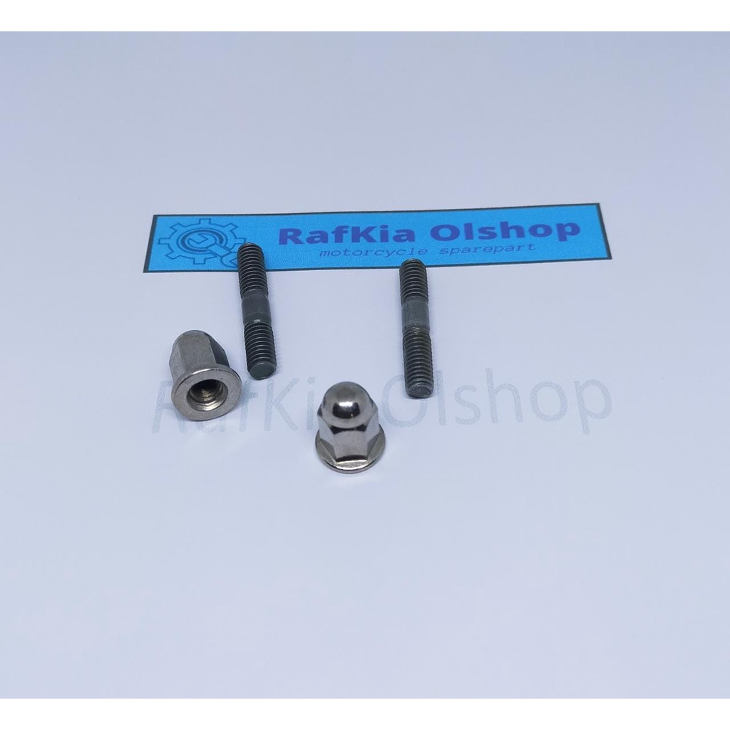 Baut Tanam Knalpot Plus Mur Topi Honda Beat Vario Prima Grand