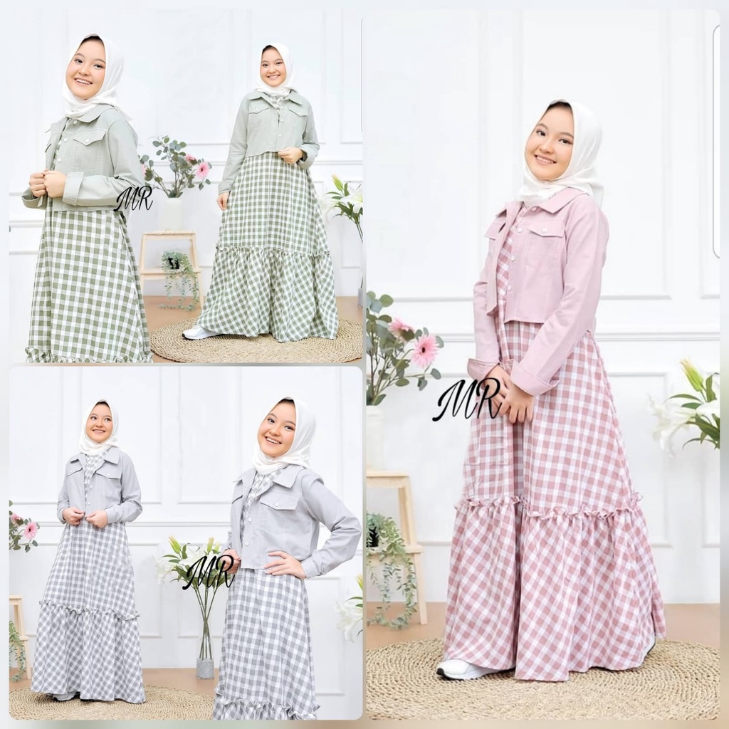 BISA COD PAKAIAN ANAK PEREMPUAN SETELAN 2IN1 INNER DAN OUTER SET JANICE CARDI KID MR ADA VIDEO REAL 