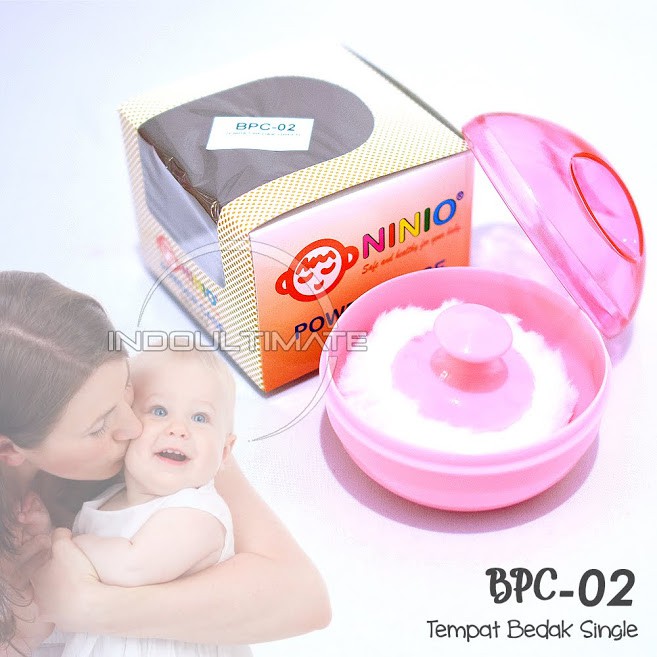 Tempat Bedak Bayi Single NINIO BPC-02 Tempat Bedak Baby Single Baby Powder Case Deluxe Single NINIO