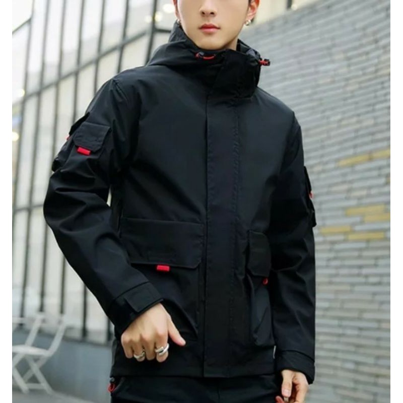 original sensor jaket hoodie taslan waterproof / jaket / jaket parasut / jaket pria / jaket sensor