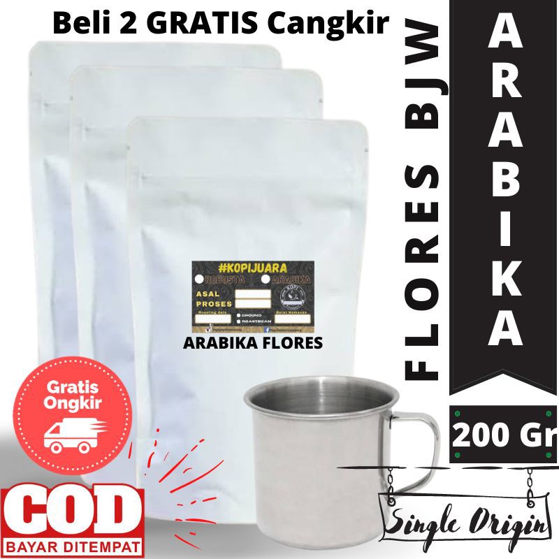 Kopi Arabica Flores Bajawa 200gr Produk Original Kopi Juara Lumajang