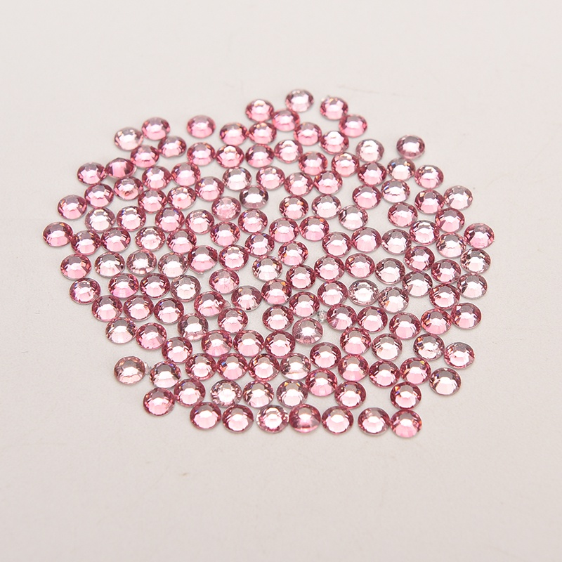 1000pcs / lot Kristal Berlian Imitasi Bulat Belakang Datar Ukuran 4mm