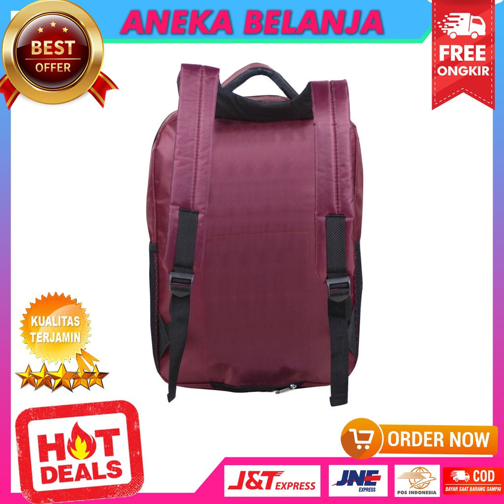 Backpack Khusus Pria Terbaru Fashionabe Body Star Sport Maroon Casual Stylish Trendy Sekolah SMP SMA