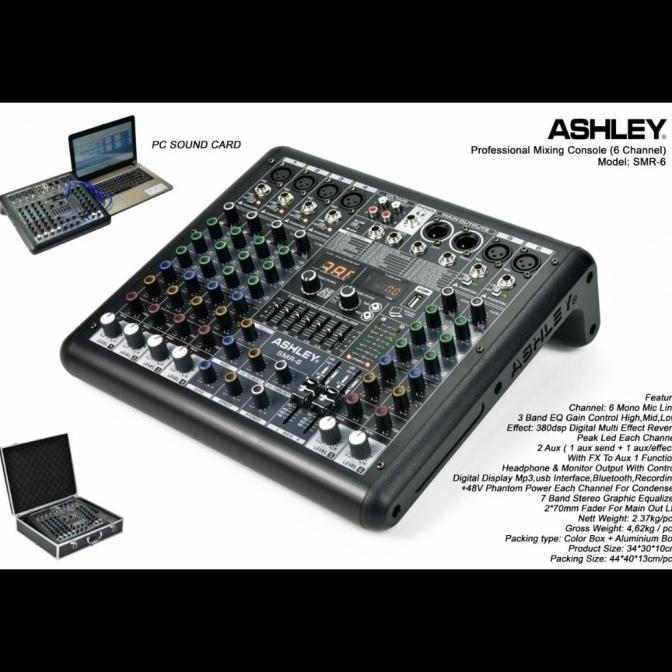 mixer audio ashley smr6 smr 6 (6channel) original ashley Termurah