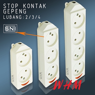 STOP KONTAK GEPENG 2/3/4 LUBANG / TERMINAL KUNINGAN / COLOKAN LISTRIK