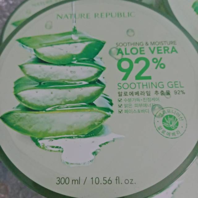 Aloe vera 92% soothing gel