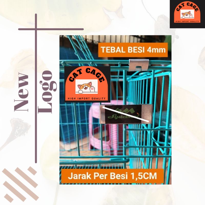 KANDANG KUCING ANJING KELINCI MUSANG BESI LIPAT TINGKAT 1 UKURAN 60X45X55 Size L-7